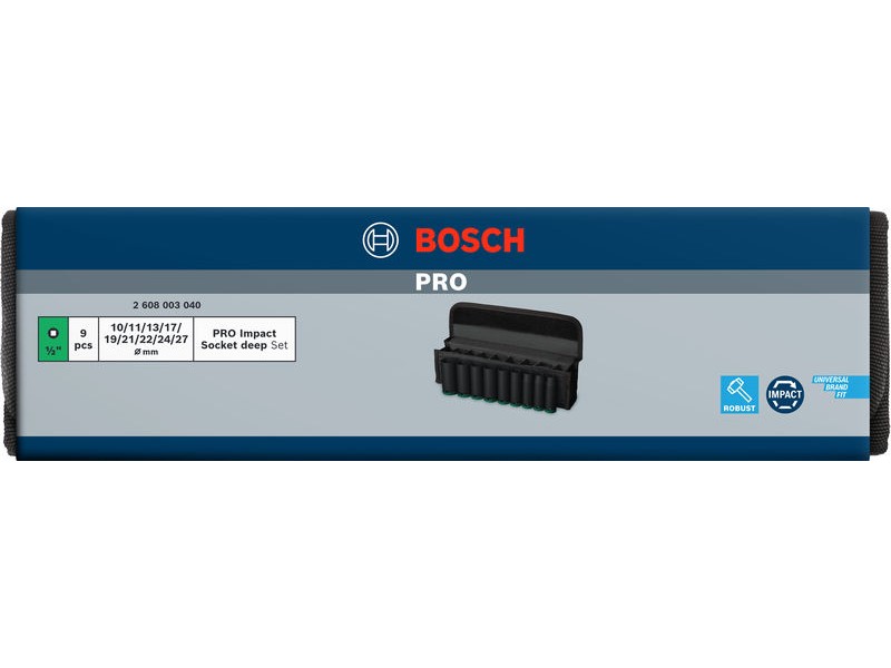 9-delni komplet Bosch PRO Impact Socket Set, 2608003040